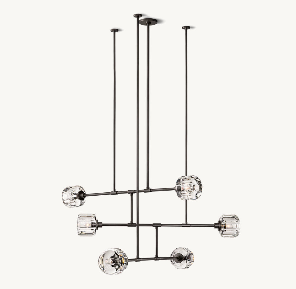 Cast Crystal Mobile Chandelier