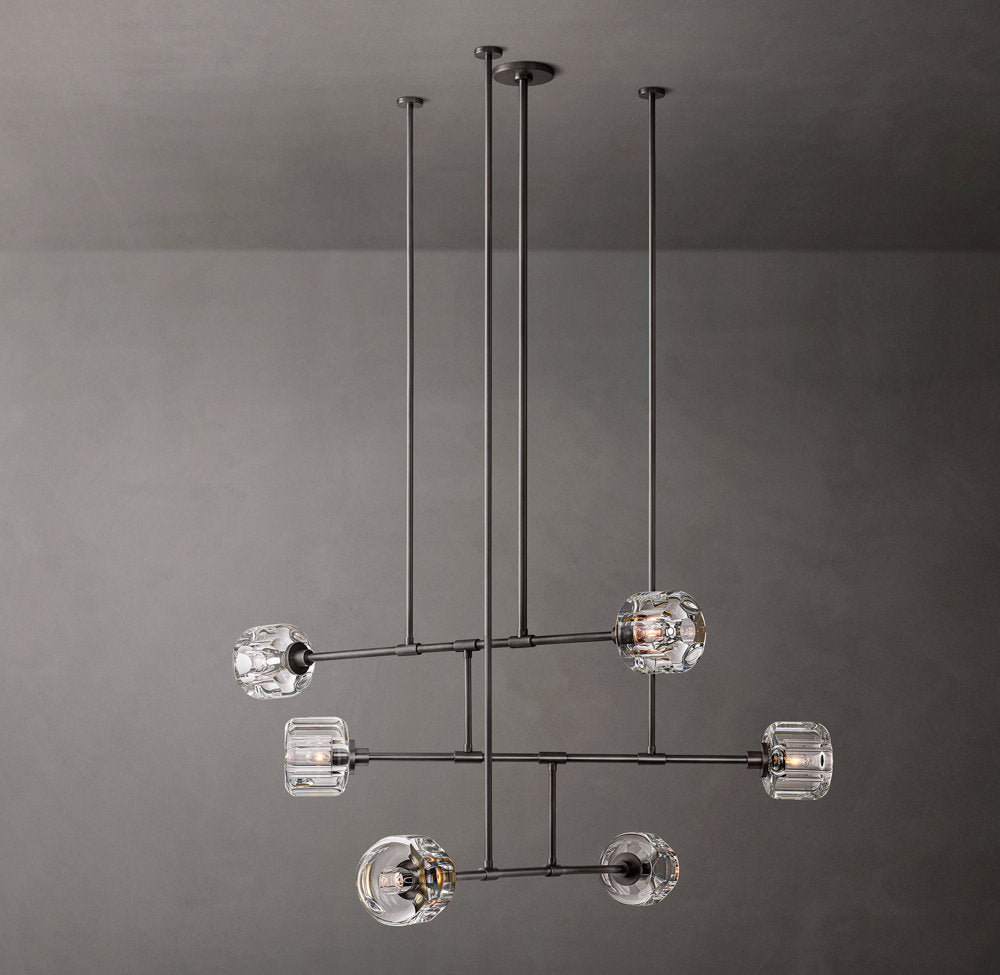 Cast Crystal Mobile Chandelier