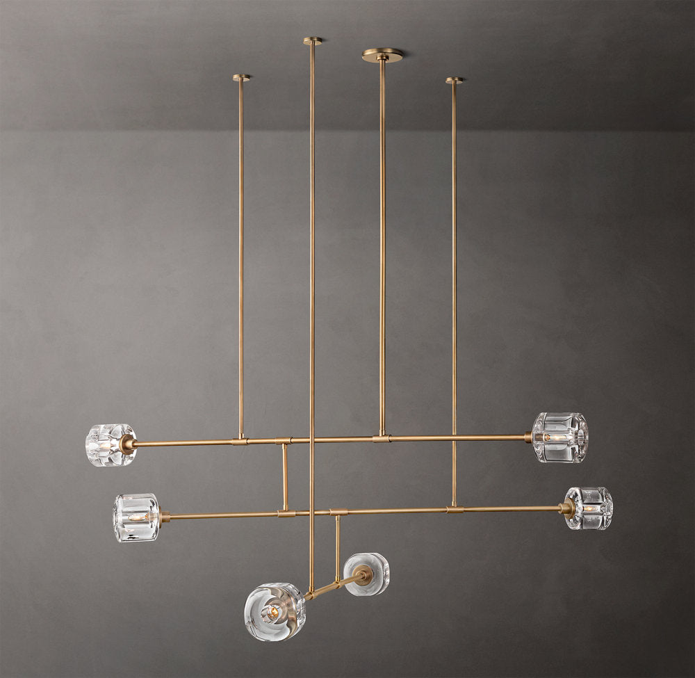 Cast Crystal Mobile Chandelier