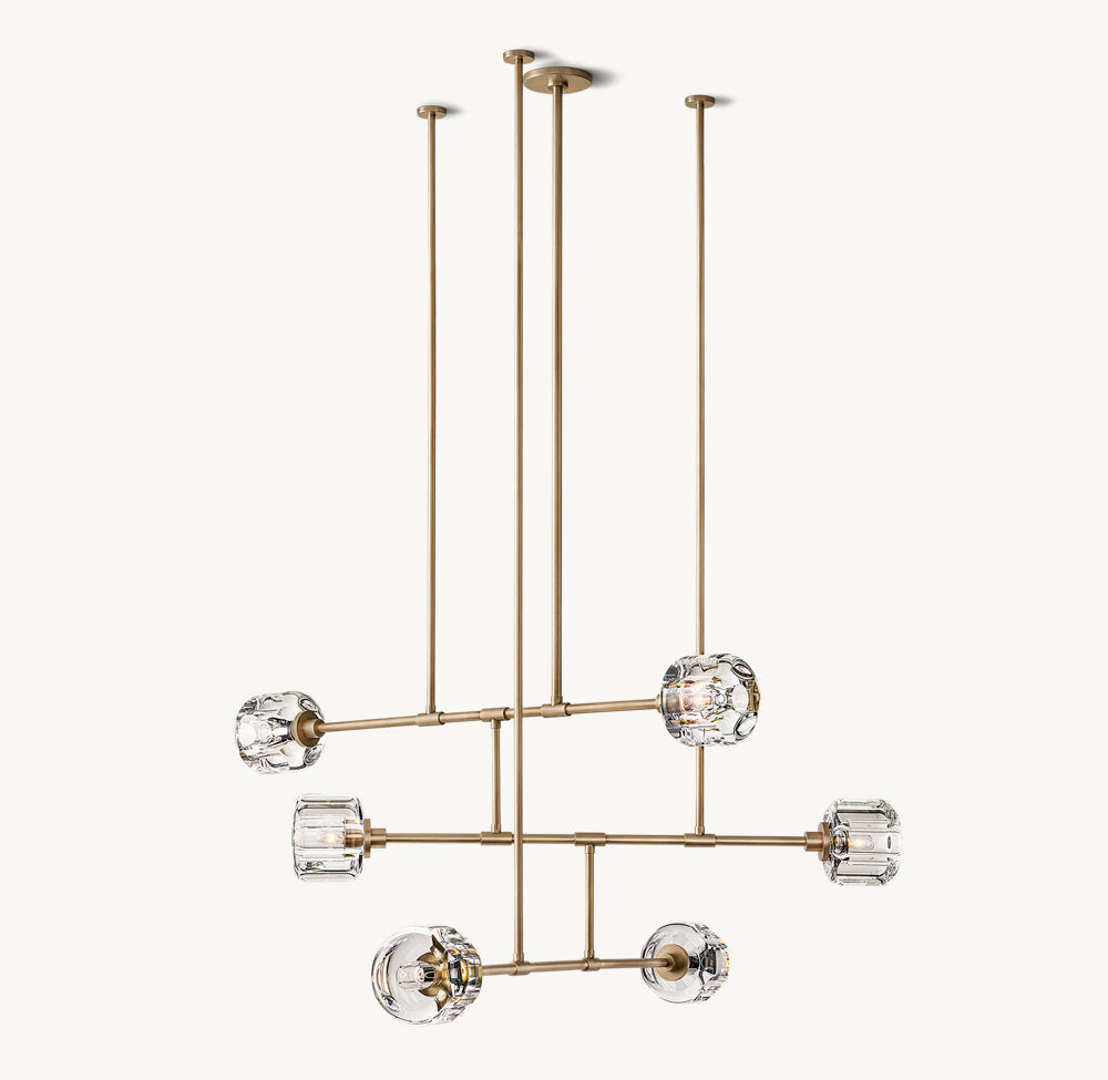 Cast Crystal Mobile Chandelier