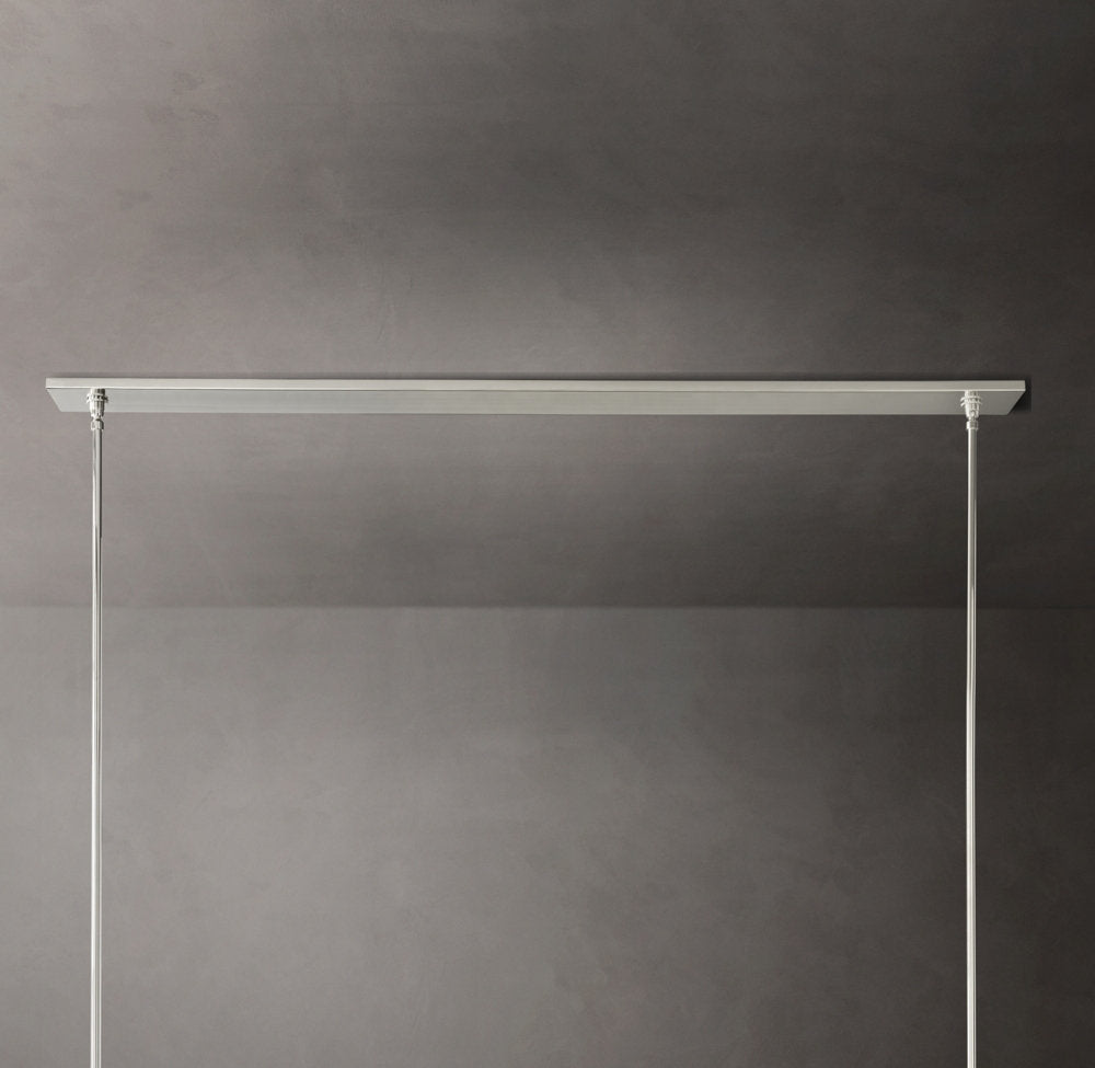 Clear Blown Glass Gallery Chandelier