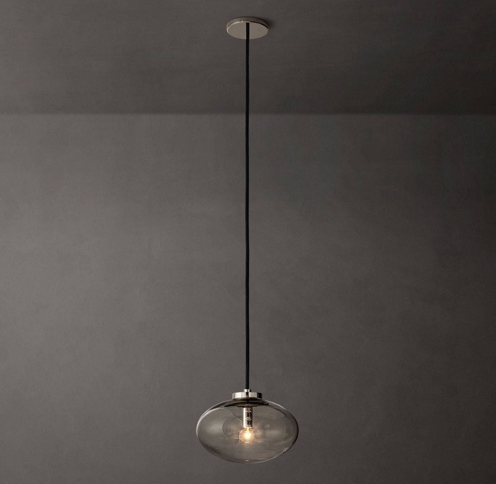 Clear Blown Glass Globe Pendant
