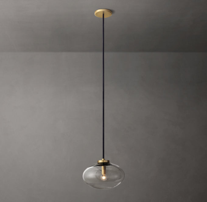 Clear Blown Glass Globe Pendant