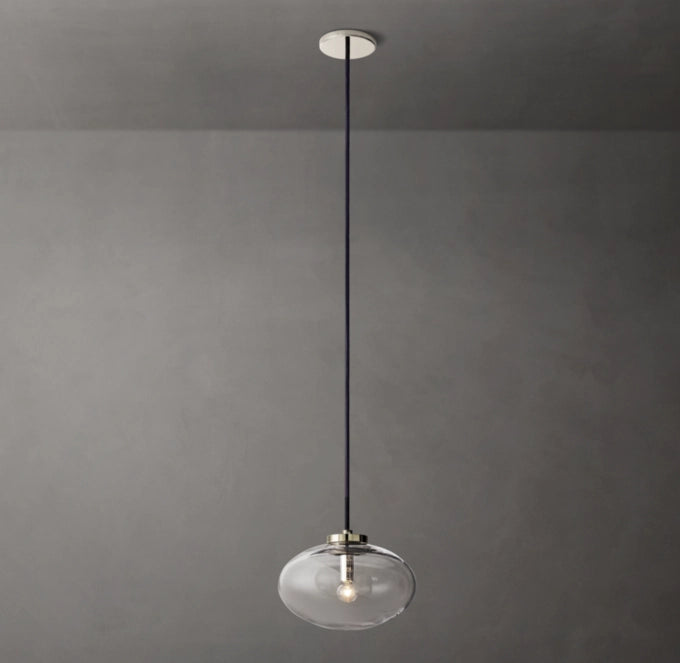 Clear Blown Glass Globe Pendant