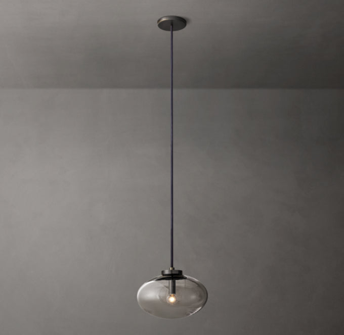 Clear Blown Glass Globe Pendant