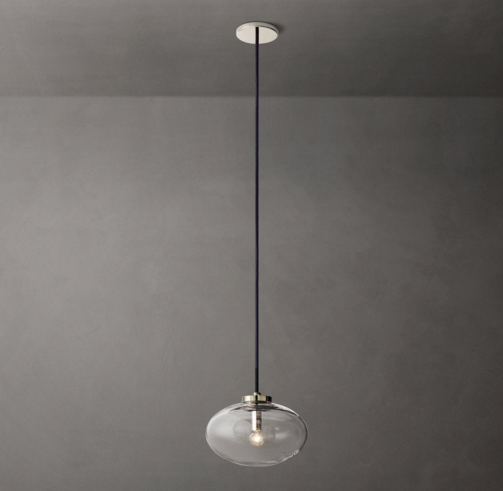 Clear Blown Glass Globe Pendant