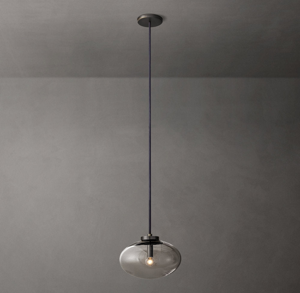 Clear Blown Glass Globe Pendant
