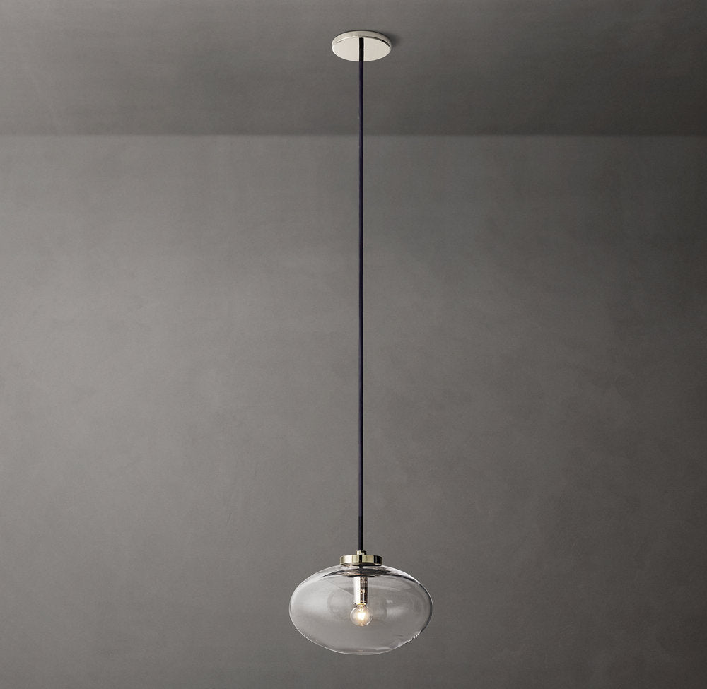 Clear Blown Glass Globe Pendant