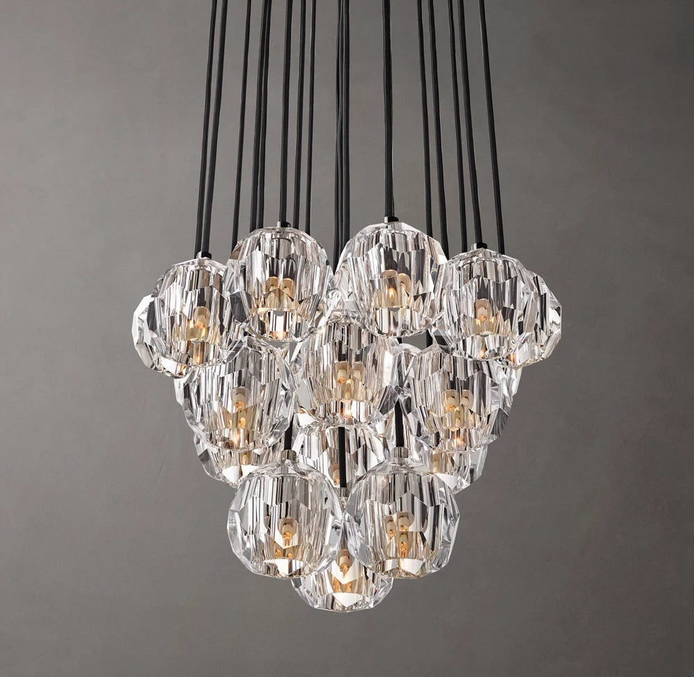 Clear Crystal Sphere Cluster Chandelier