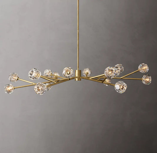 Clear Crystal Sphere Orbit Chandelier