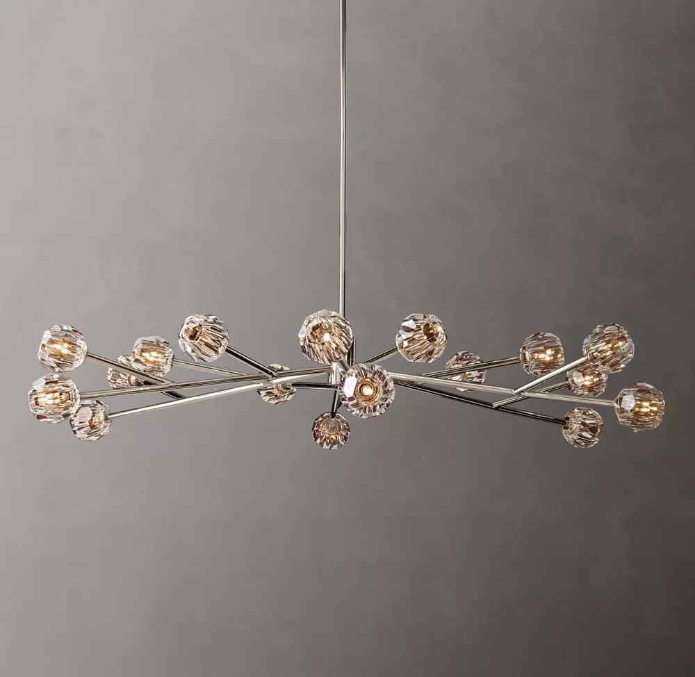 Clear Crystal Sphere Orbit Chandelier
