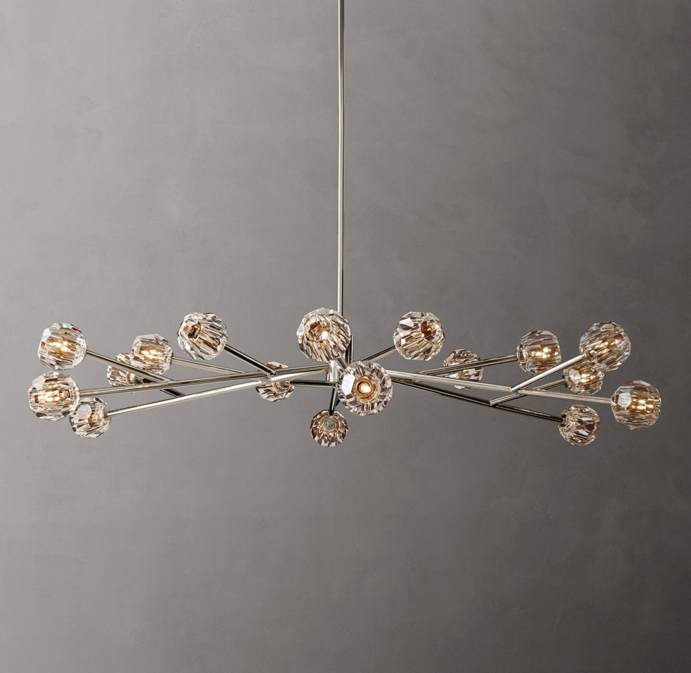 Clear Crystal Sphere Orbit Chandelier