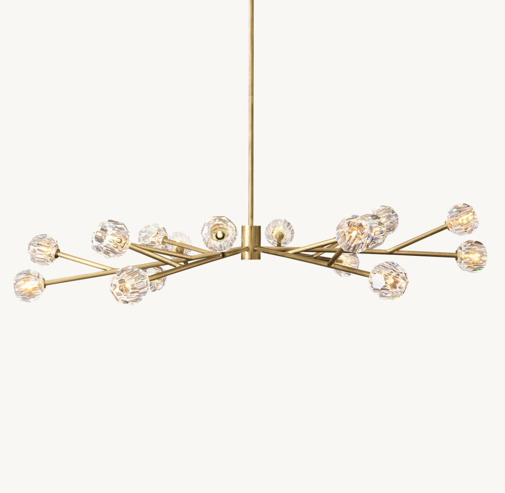 Clear Crystal Sphere Orbit Chandelier