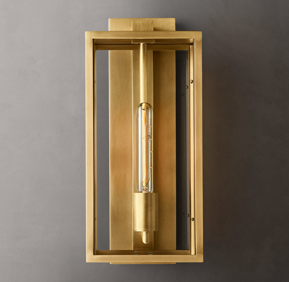 Clear Glass Outdoor Lantern Sconce