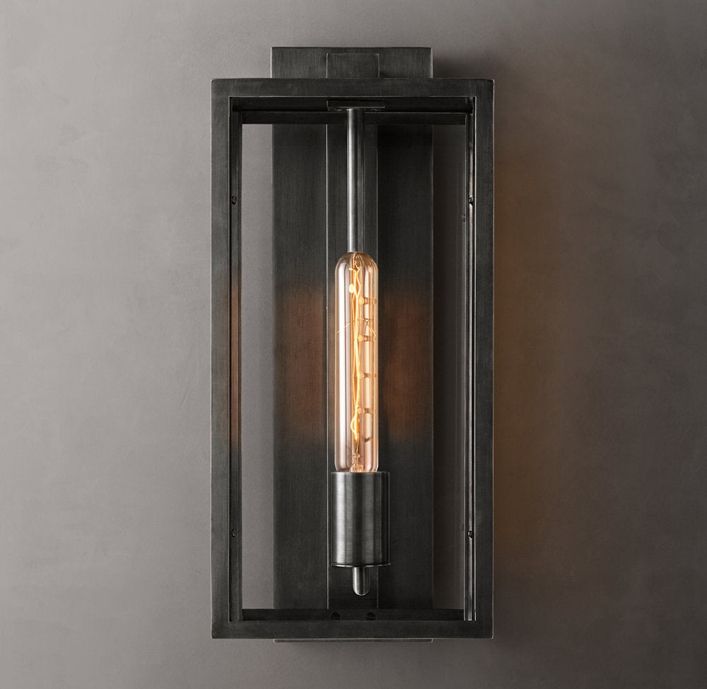 Clear Glass Outdoor Lantern Sconce