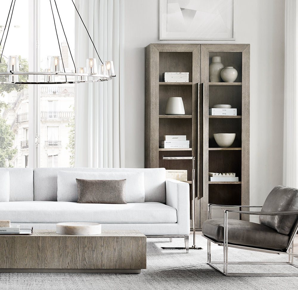Clear Glass Tapered Shade Chandelier