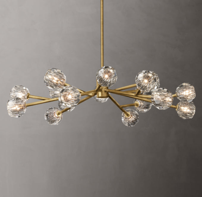 Clear K9 Crystal Sphere Chandelier
