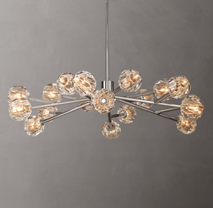 Clear K9 Crystal Sphere Chandelier