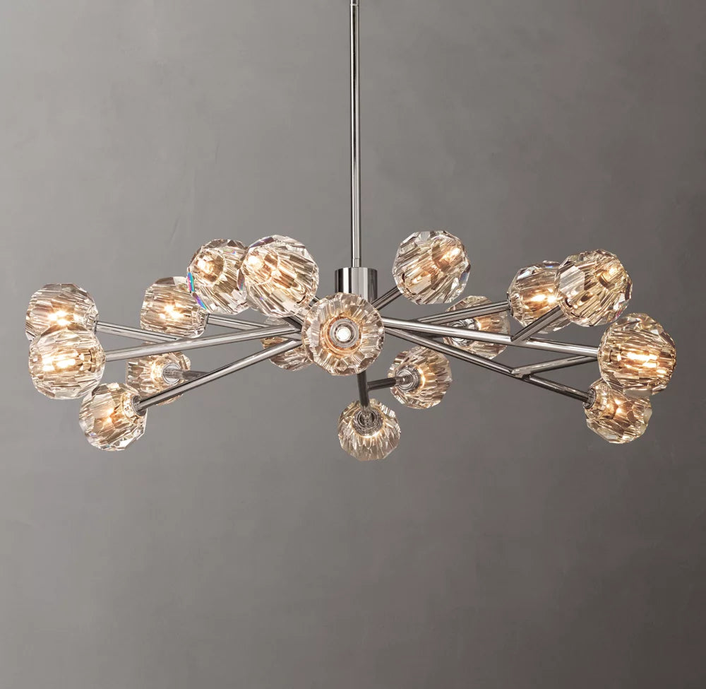 Clear K9 Crystal Sphere Chandelier