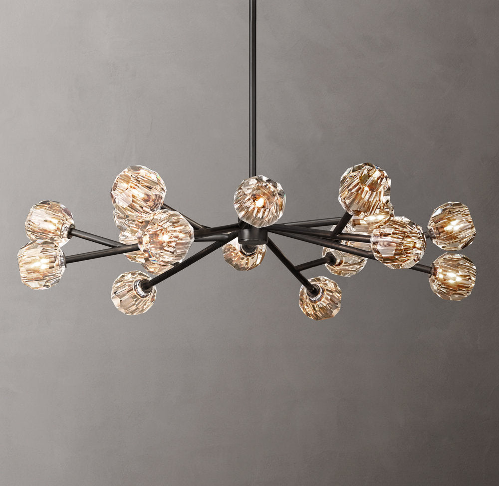 Clear K9 Crystal Sphere Chandelier