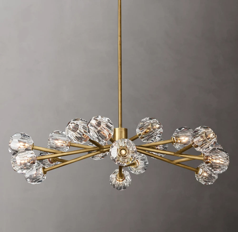 Clear K9 Crystal Sphere Chandelier
