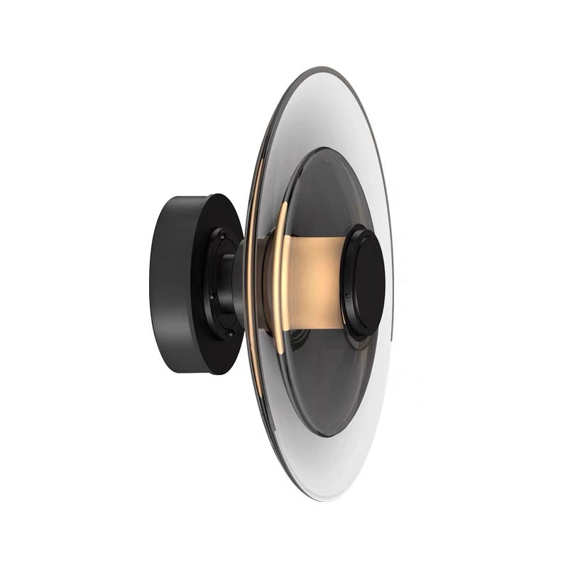 Cognac Glass Metal Wall Light / Tricolor Light / 23CM Cognac Colors