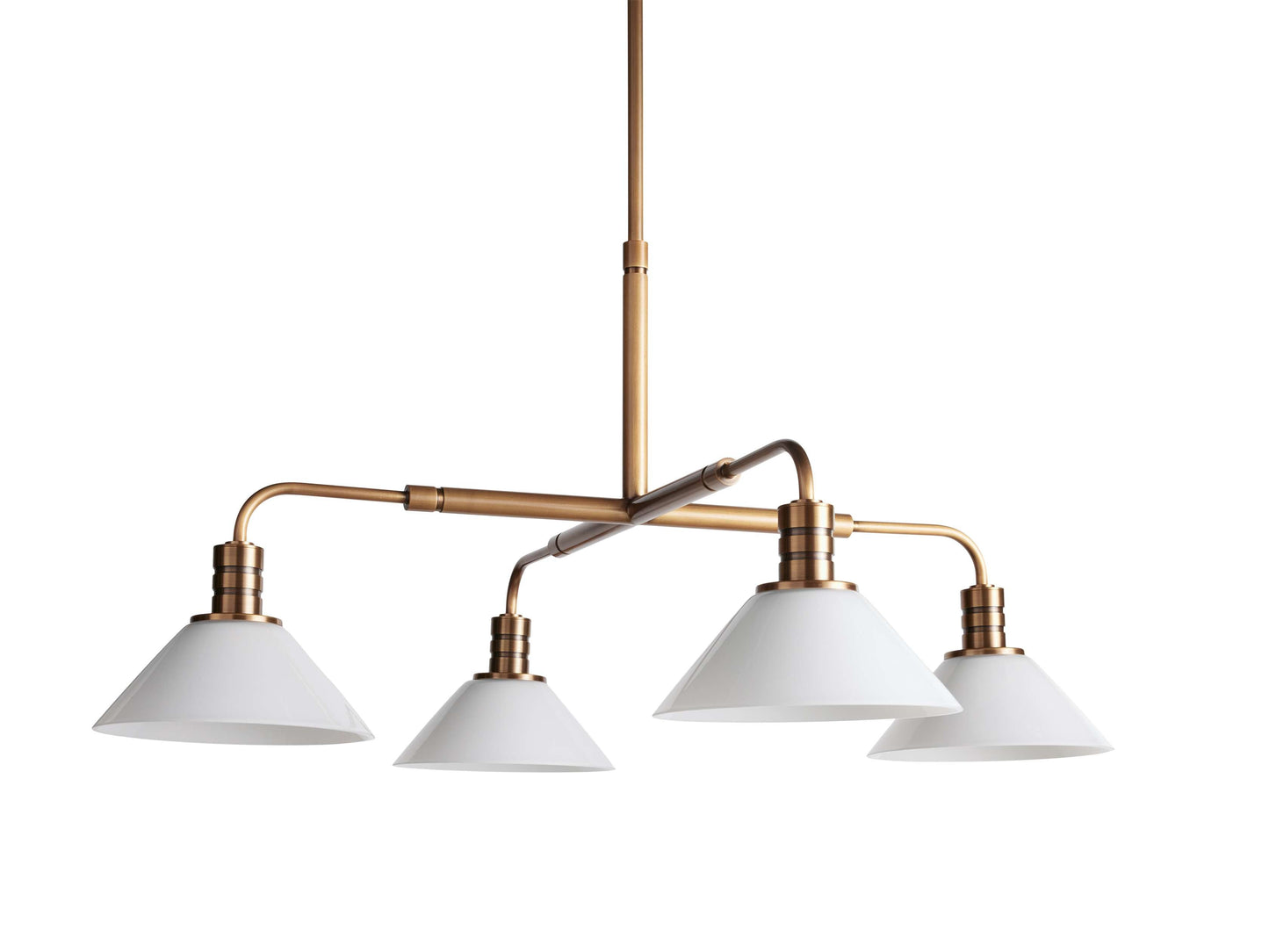 Conical Glass Industrial Ring Chandelier