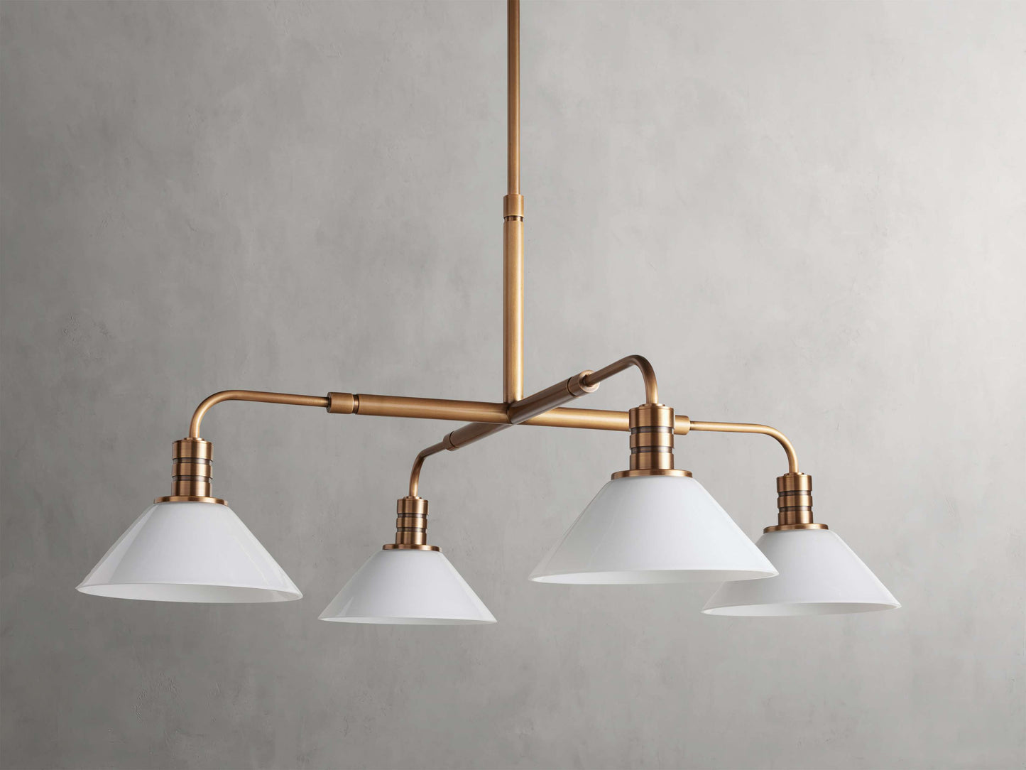 Conical Glass Industrial Ring Chandelier