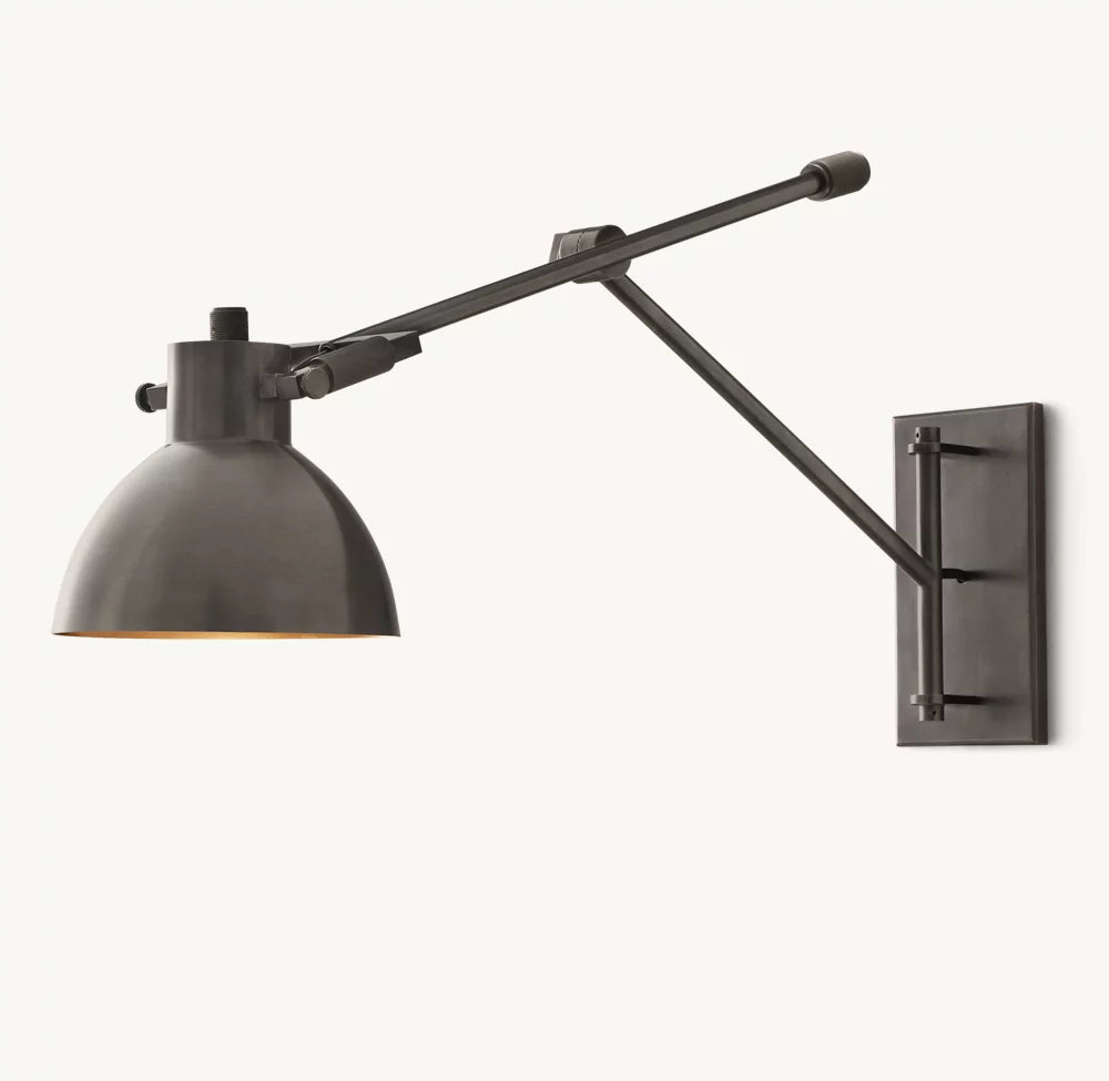 Convertible Brass Swing-Arm Task Light