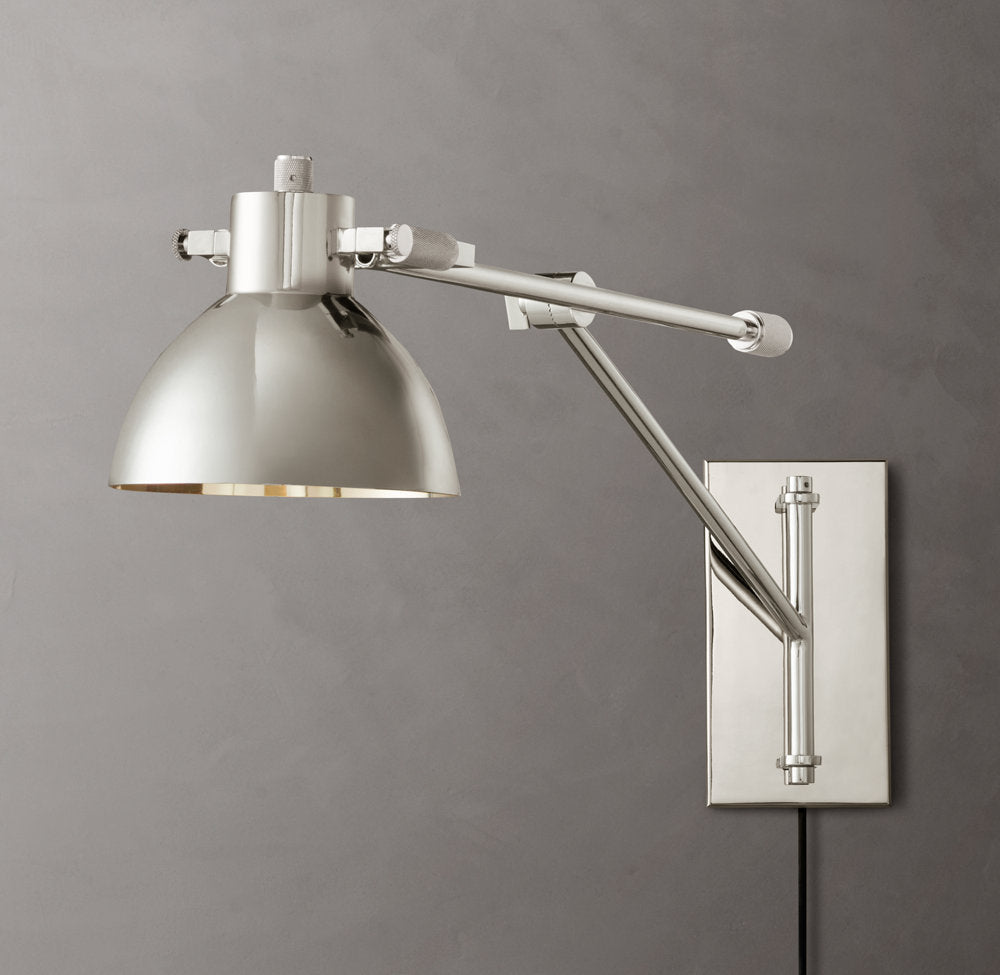 Convertible Brass Swing-Arm Task Light