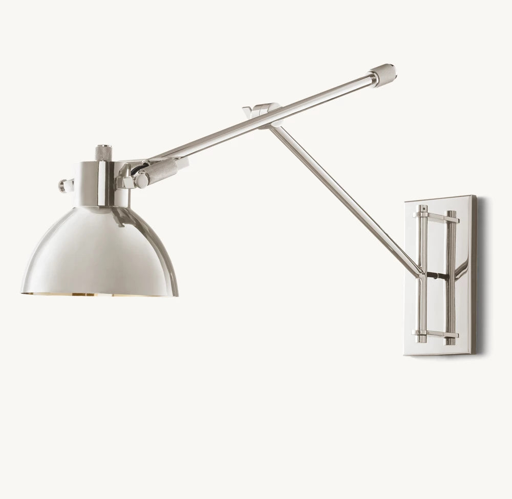Convertible Brass Swing-Arm Task Light