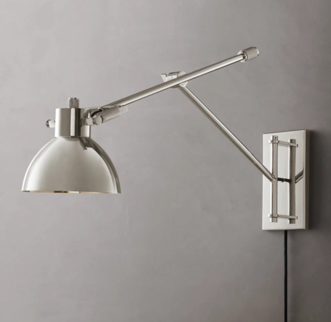 Convertible Brass Swing-Arm Task Light
