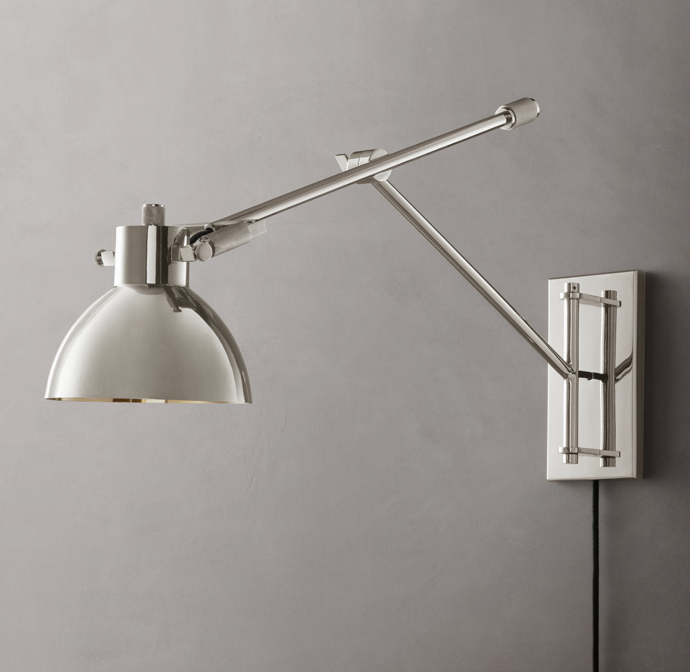 Convertible Brass Swing-Arm Task Light