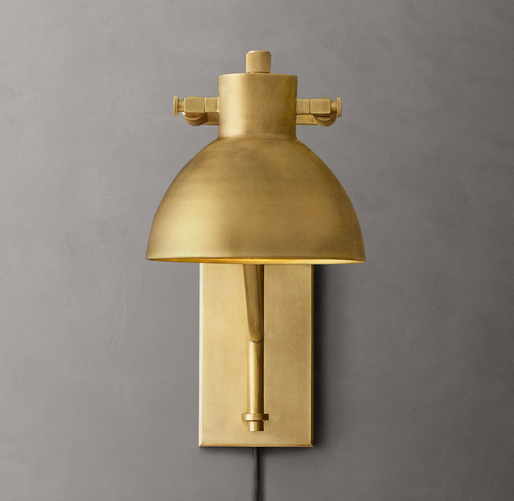 Convertible Brass Swing-Arm Task Light