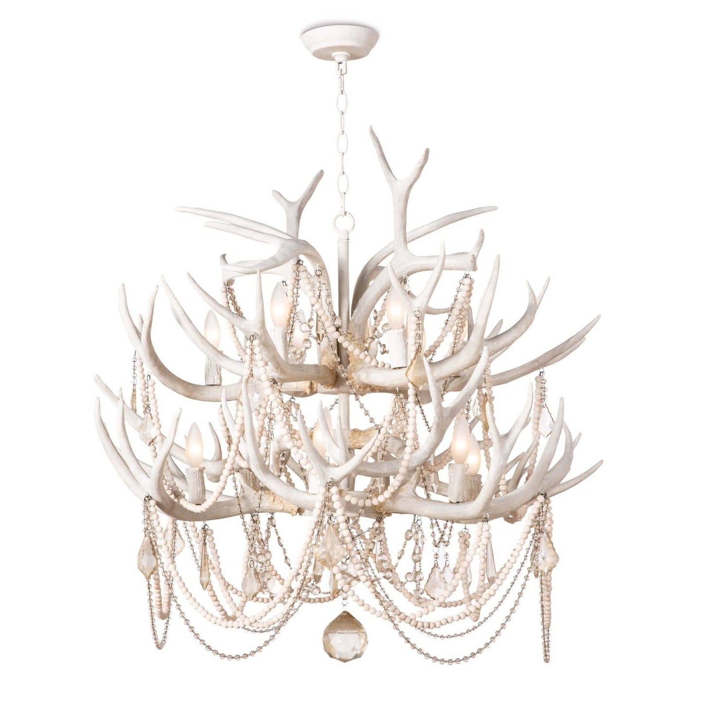 Crystal Antler Chandelier in Neutral Tones / Default Title