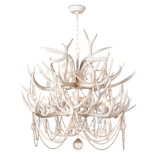 Crystal Antler Chandelier in Neutral Tones / Default Title