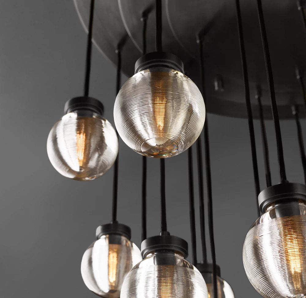 Crystal Pearl Cascade Chandelier