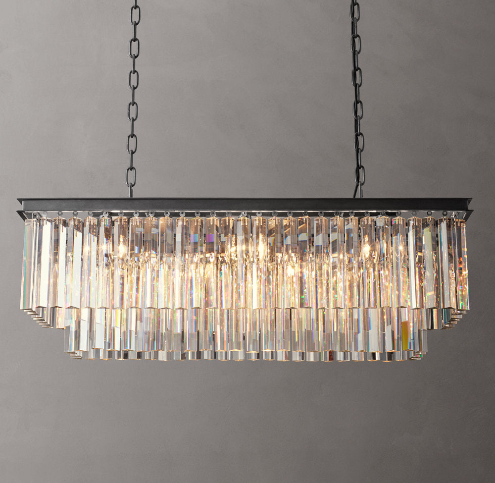 Deco Optical Prism Island Chandelier