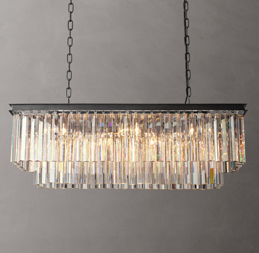 Deco Optical Prism Island Chandelier