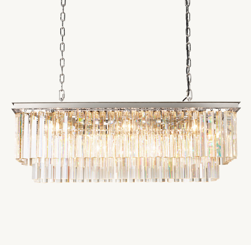 Deco Optical Prism Island Chandelier