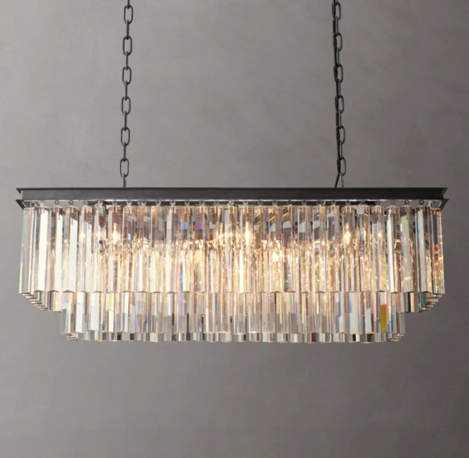 Deco Optical Prism Island Chandelier