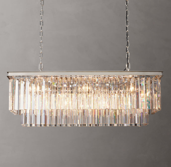 Deco Optical Prism Island Chandelier