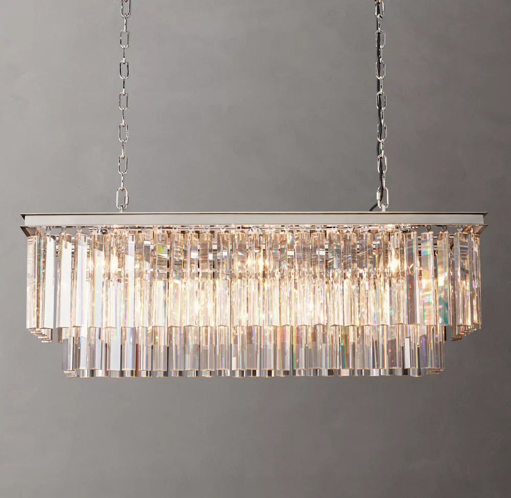 Deco Optical Prism Island Chandelier