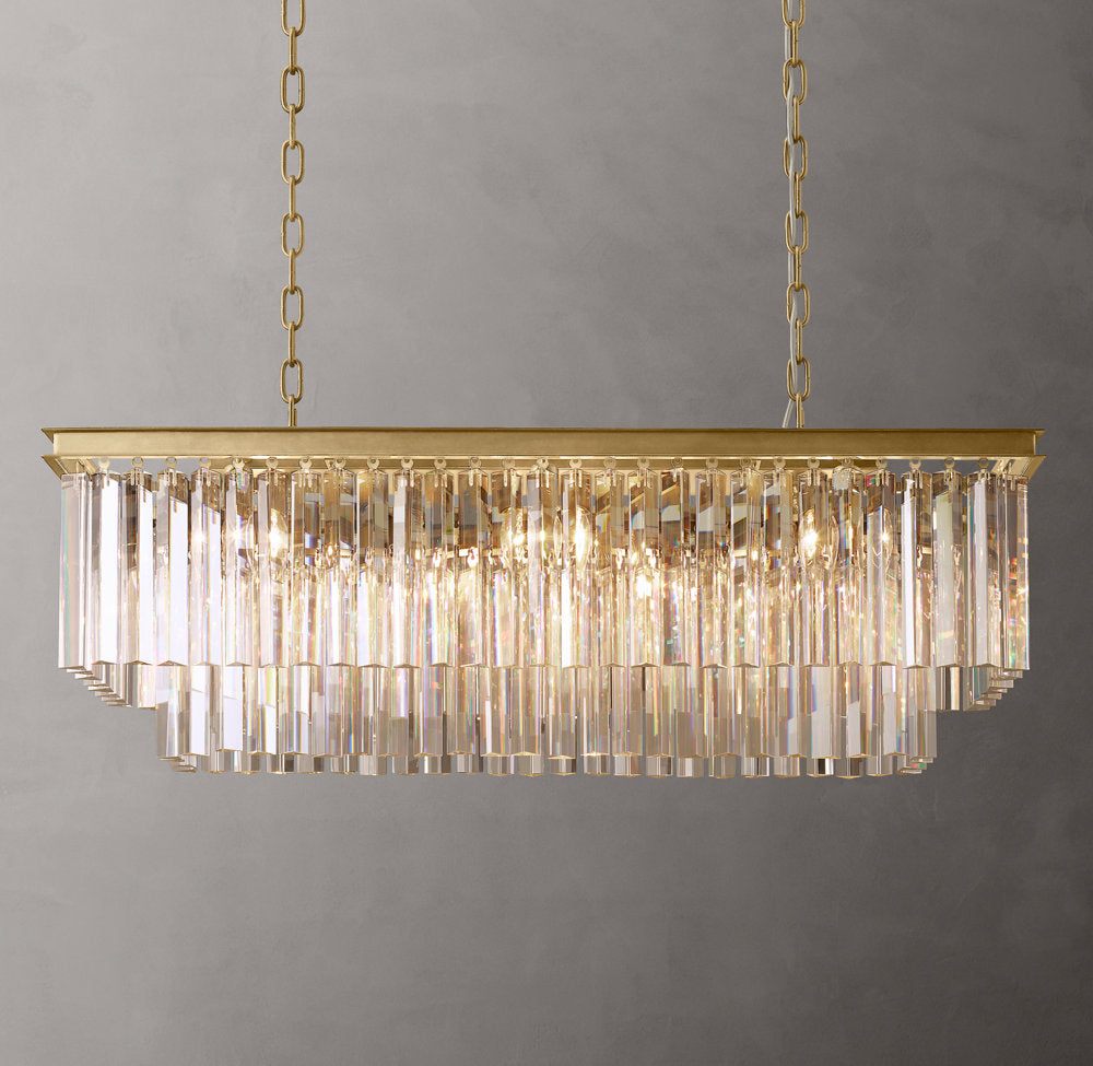 Deco Optical Prism Island Chandelier