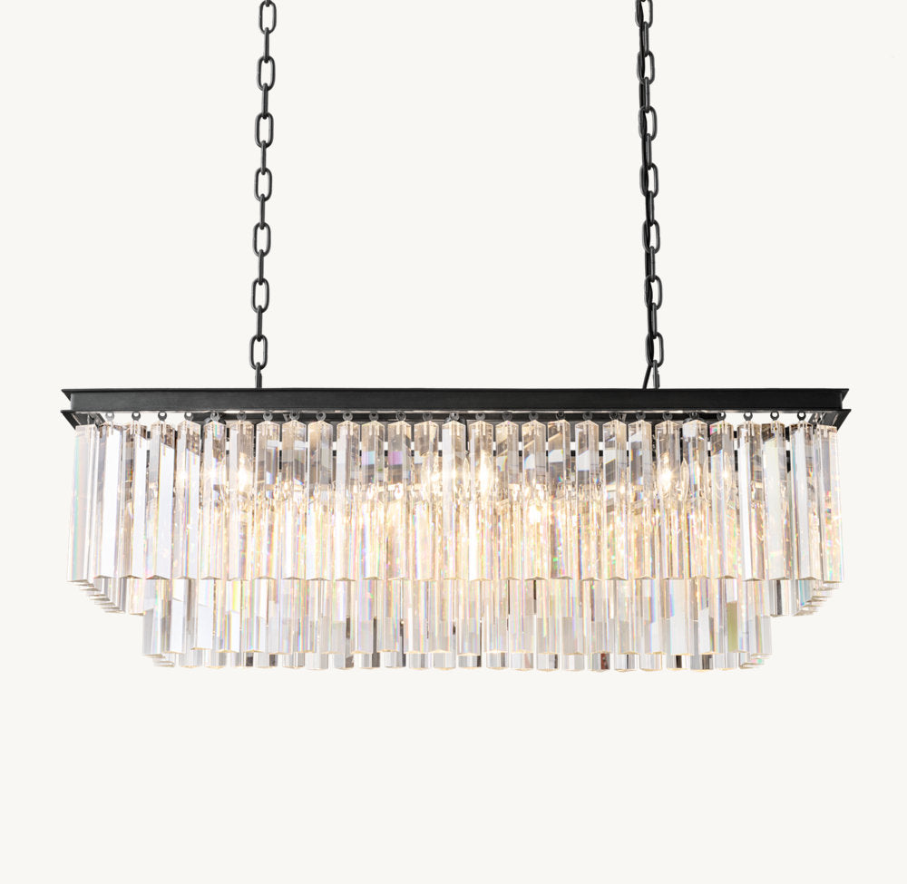 Deco Optical Prism Island Chandelier