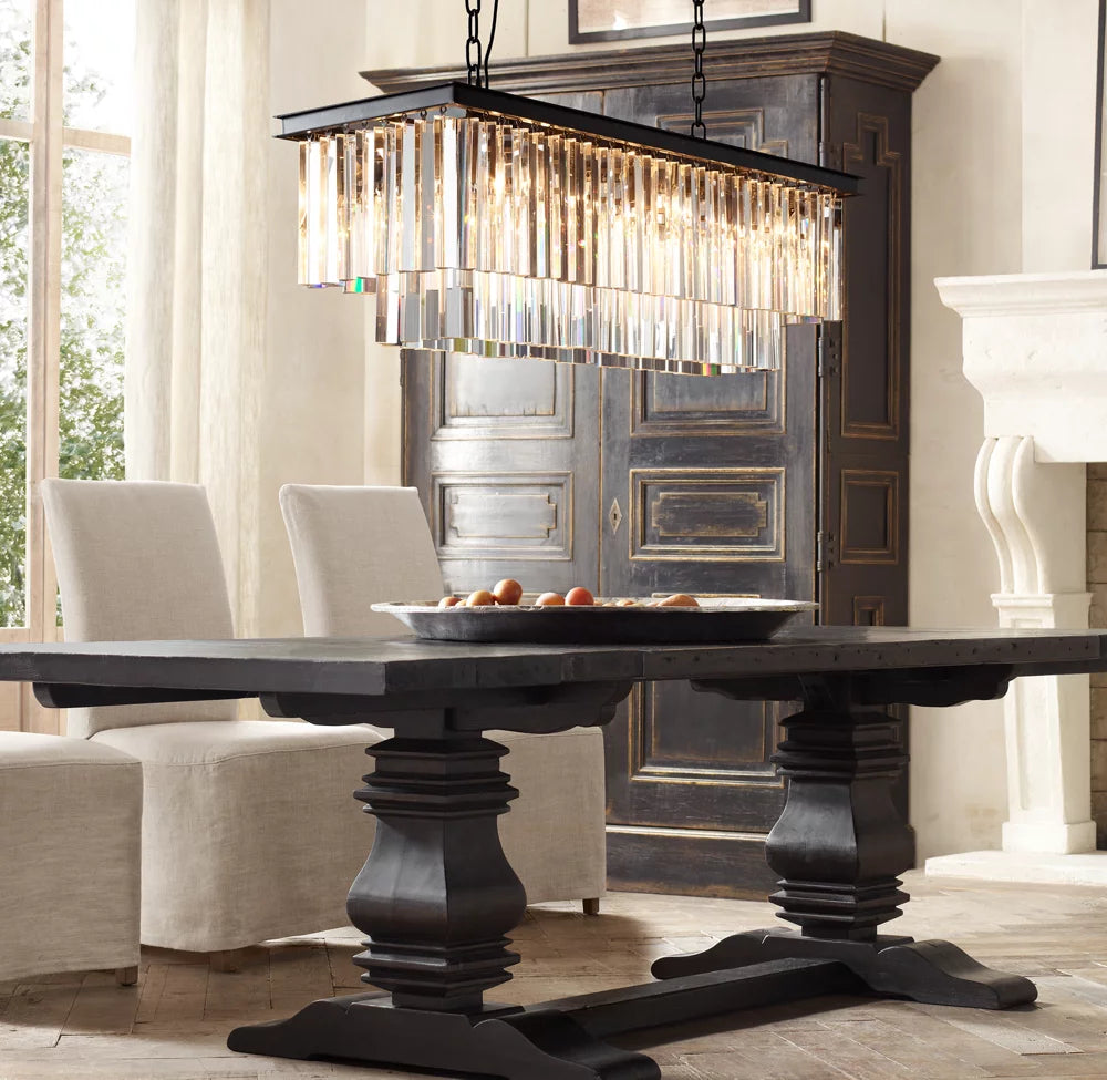 Deco Optical Prism Island Chandelier