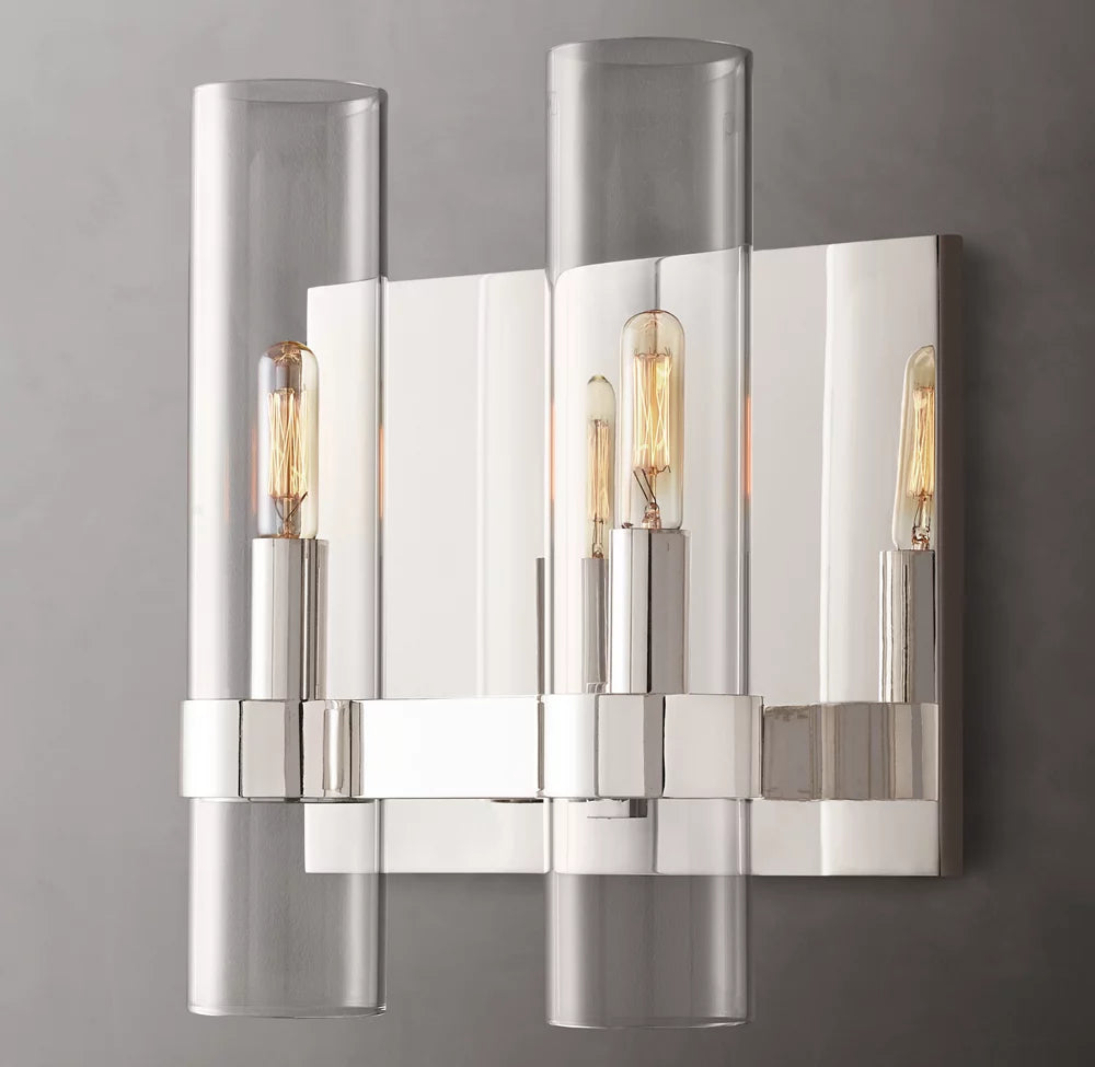 Double Blown Glass Wall Sconce