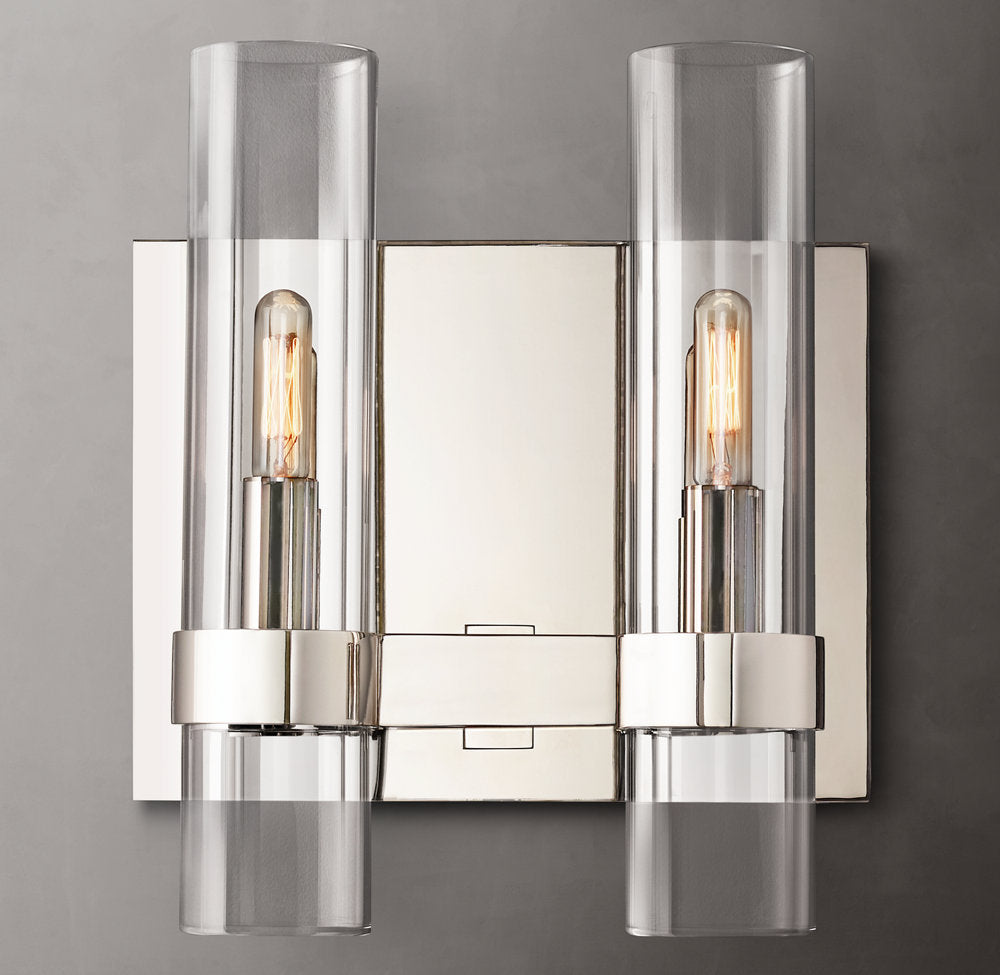 Double Blown Glass Wall Sconce