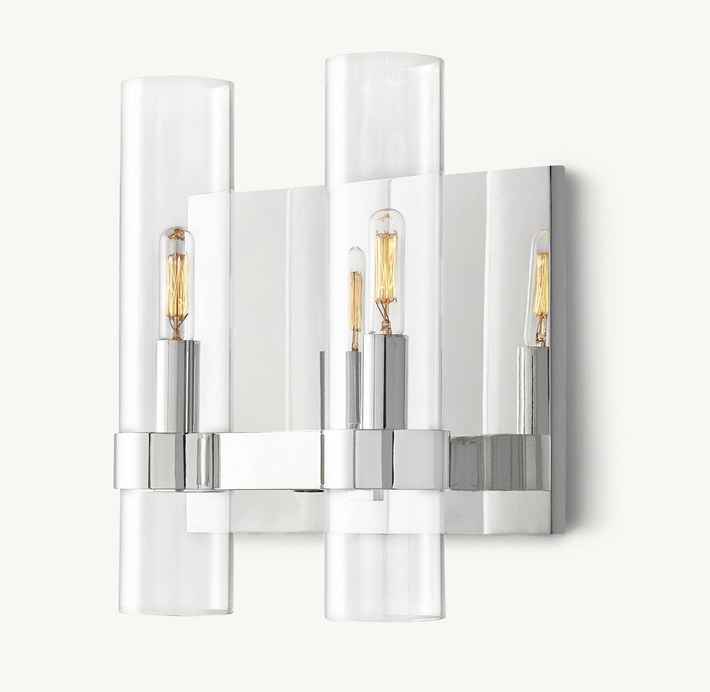Double Blown Glass Wall Sconce