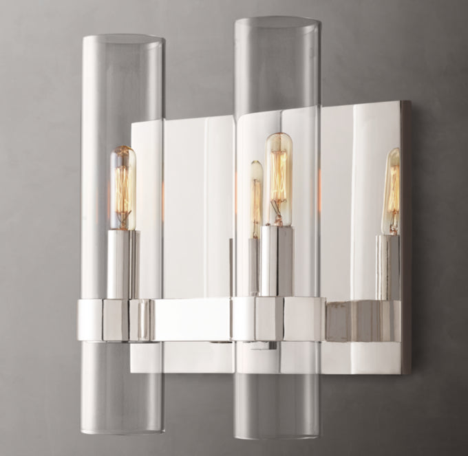 Double Blown Glass Wall Sconce